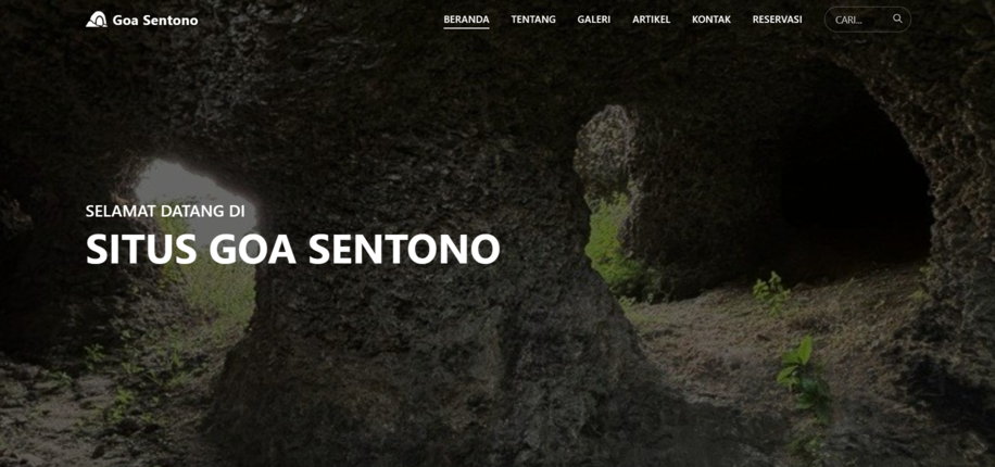 Website Situs Goa Sentono Blora