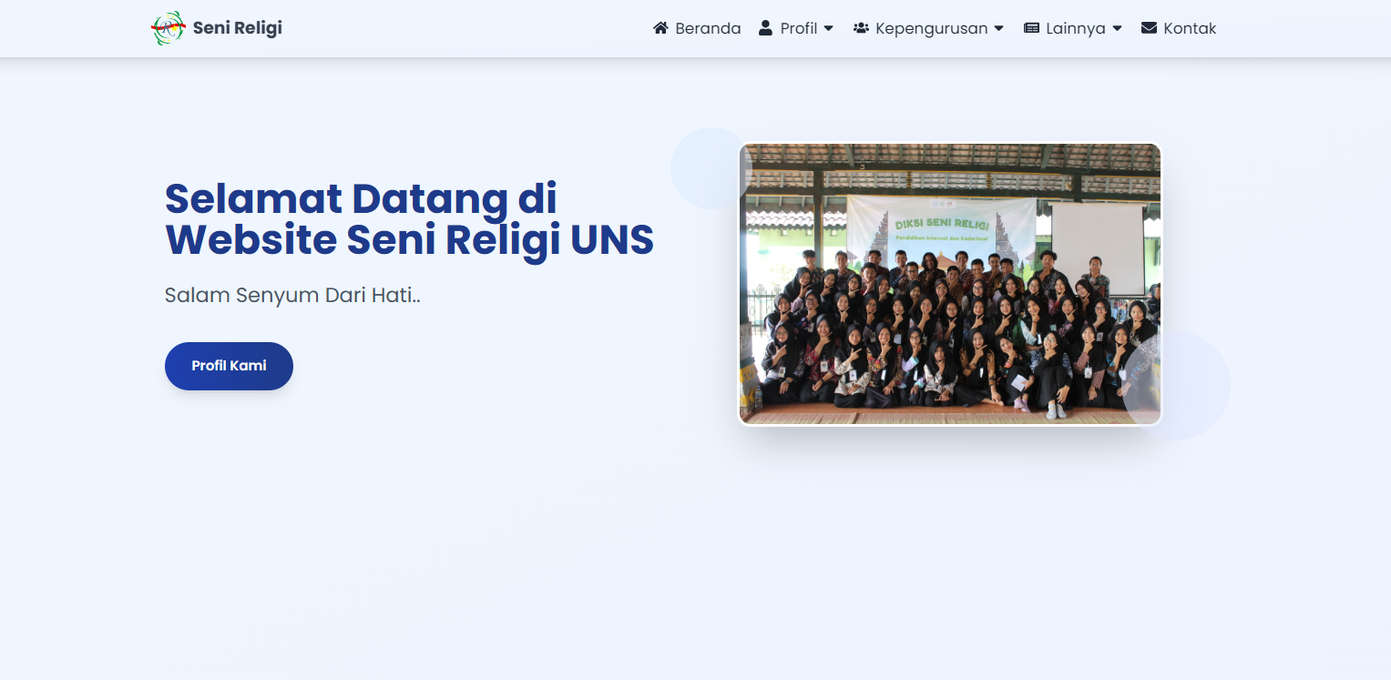 Website Seni Religi Universitas Sebelas Maret (UNS)